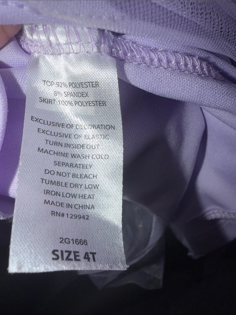 btween Lavender Floral Tulle Dress